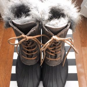 Sperry White Water Duck Boots in Black/Graphite